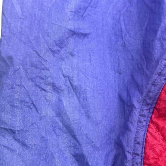 American High Y2K Women Medium Purple Red Nylon Retro Bomber 90s Jacket READ - Picture 12 of 12